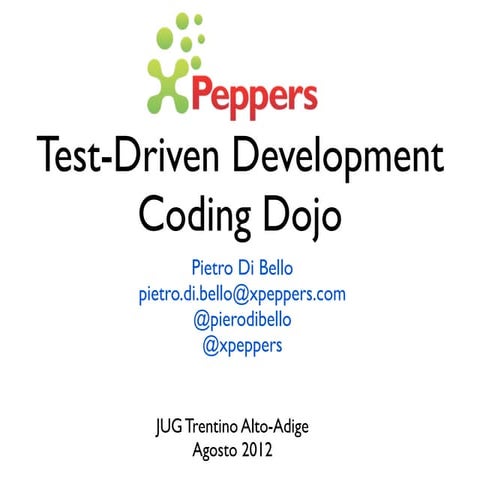A brief intro to TDD for a JUG-TAA event