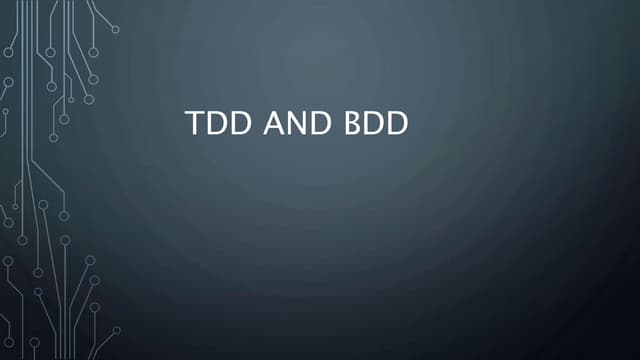 Tdd and bdd