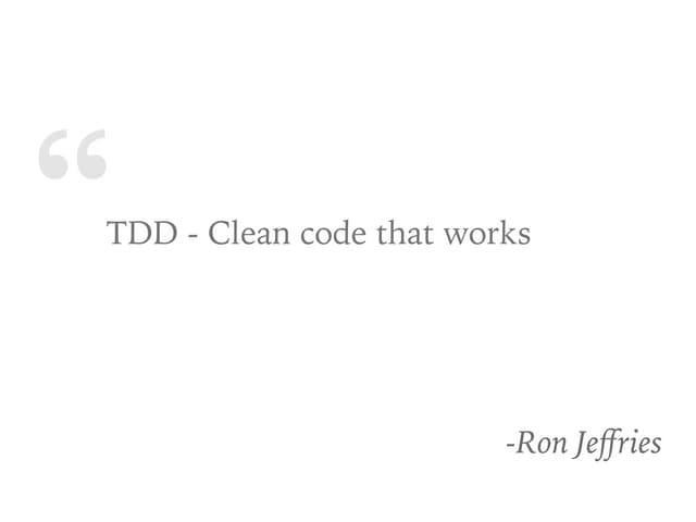 Introduction to Test Driven Development