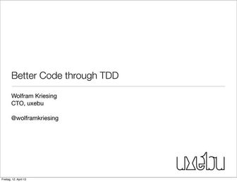 Better Code through TDD