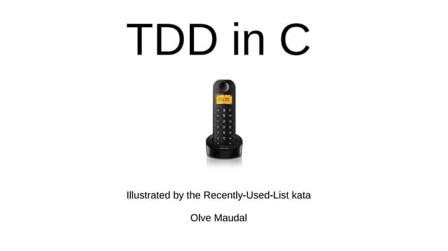 TDD in C - Recently Used List Kata