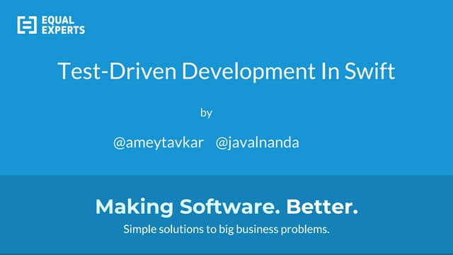 Test-Driven Development (TDD) in Swift