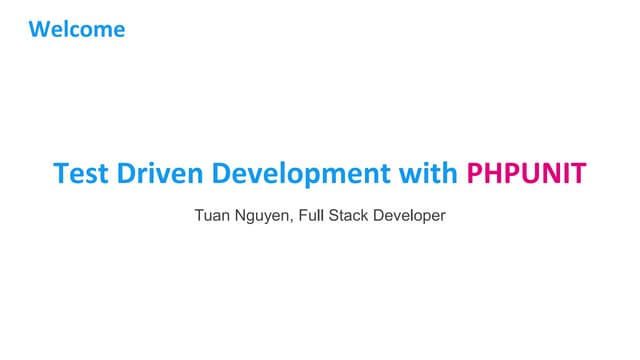 Test Driven Development with PHPUnit
