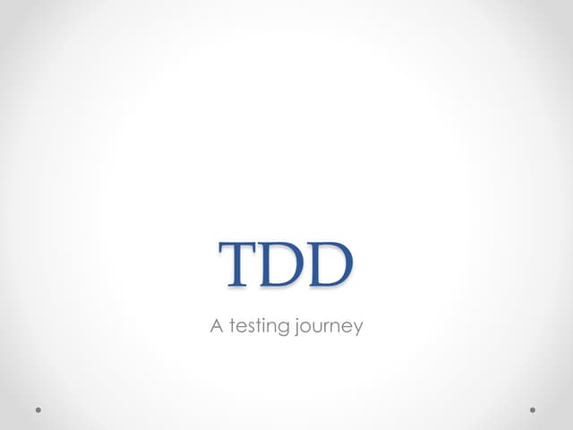 TDD talk