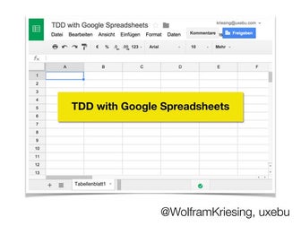 TDD with Google Spreadsheets #enterjs 2015