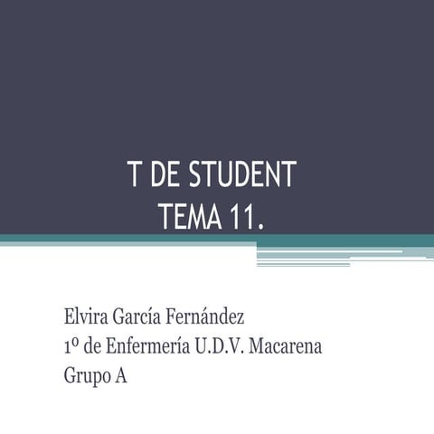 T de student