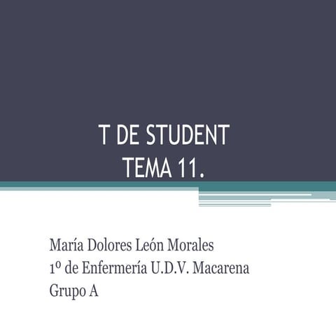 T de student