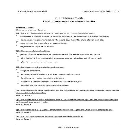 Td gei3 télmobile n°1