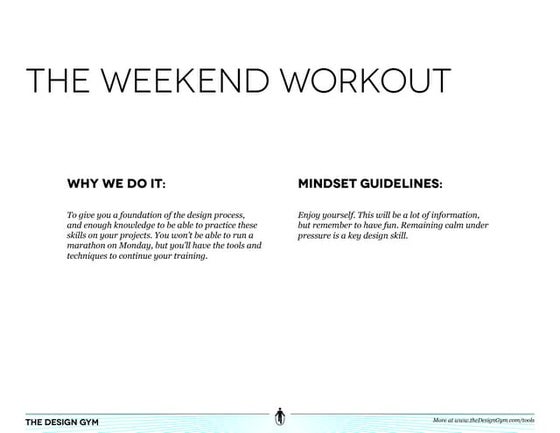 THE DESIGN GYM Handout Deck