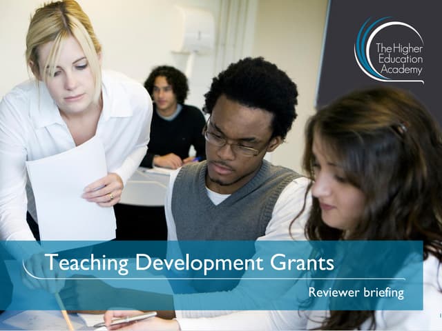 Teaching Development Grants: Reviewer briefing