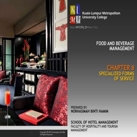 Food and Beverage Management - Unit 8