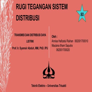 PPT Transmisi & Distribusi Listrik Kelompok 1