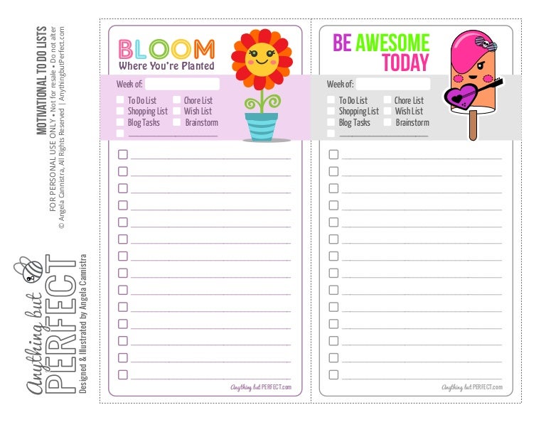 cute lists