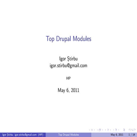 Top Drupal Modules