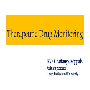 Therapeutic drug monitoring