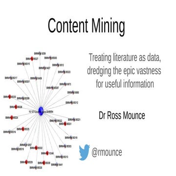 Workshop 5: Uptake of, and concepts in text and data mining