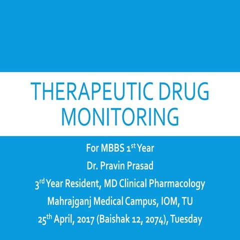 Therapeutic Drug Monitoring
