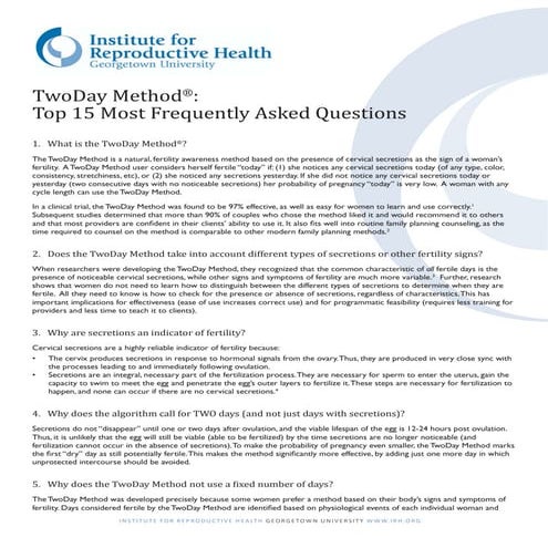 The TwoDay Method® Top 15 FAQs