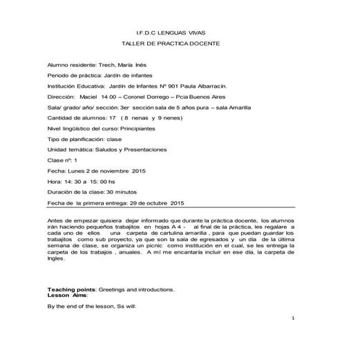 Tdp  kinder -trech - class 1 - 7.5