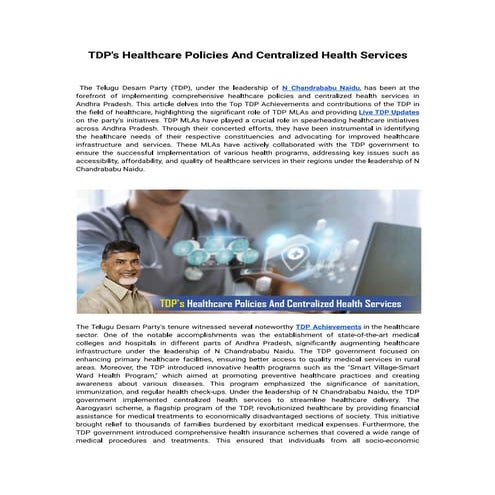 TDP's Healthcare Policies And Centralized Health Services.pdf
