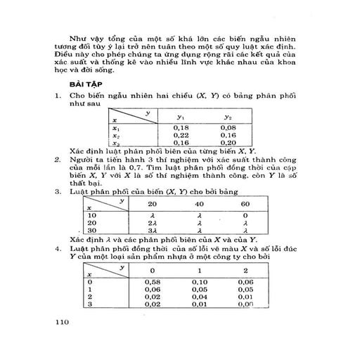 Bài Tập XSTK của Tống Đình Quỳ bt chuong 3