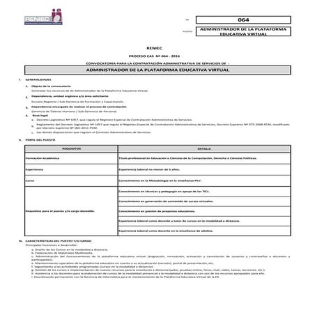 Tdr plataforma virtual | PDF