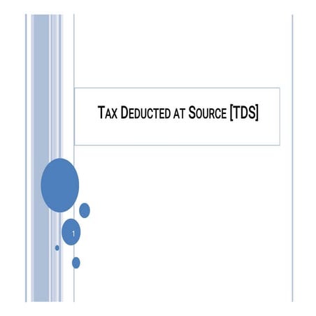 Tax deduction at source notes