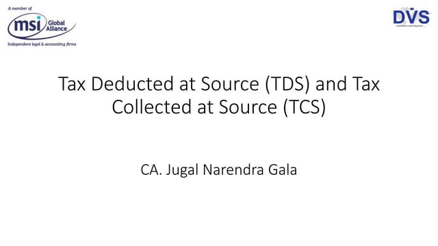 Tds and tcs