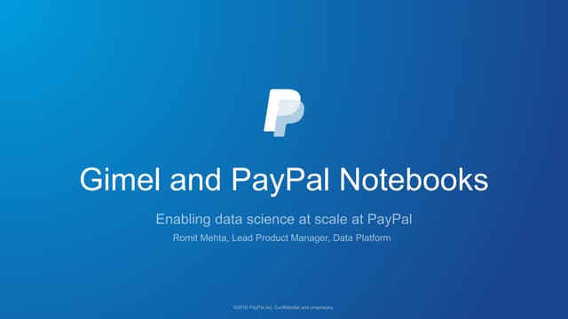 Gimel and PayPal Notebooks @ TDWI Leadership Summit Orlando