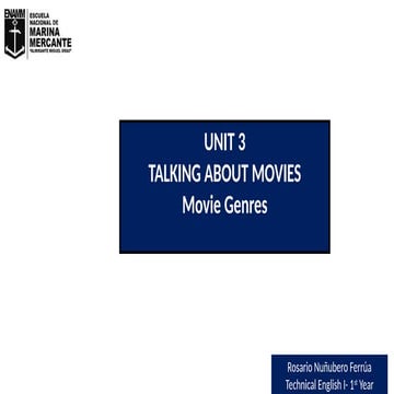 Exploring Movie Genres and Film Analysis in Technical English | PPTX