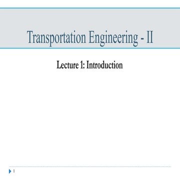Transportation engineering , field of civil engineering