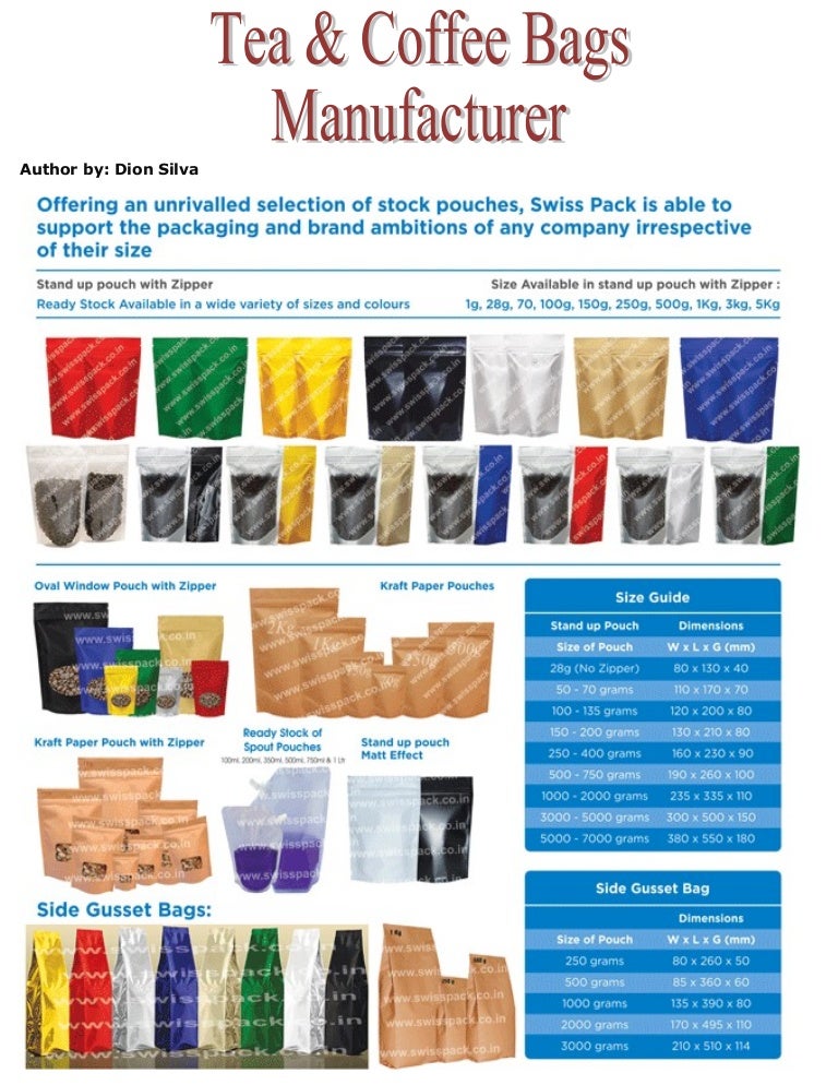 Tea bags and coffee bags manufacturer