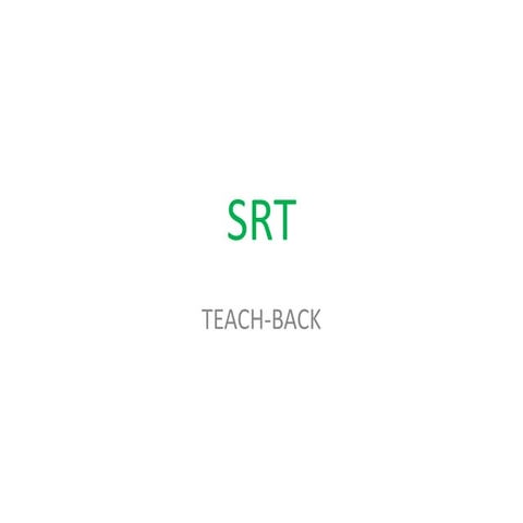 Teach back