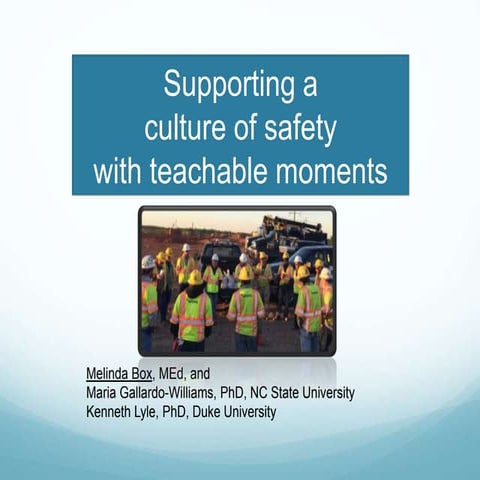 NC State Safety Moment Incident and Accident Reporting Spring 2019 | PPTX