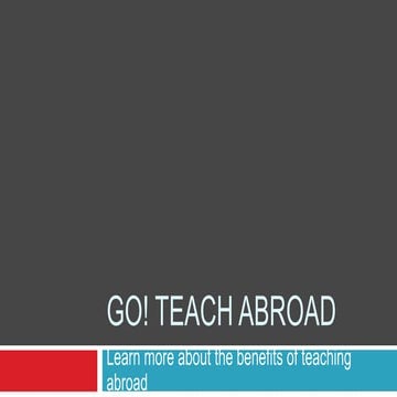 Teaching English Abroad | PPT