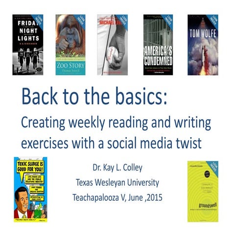 Teachapalooza V presentation: Back to basics