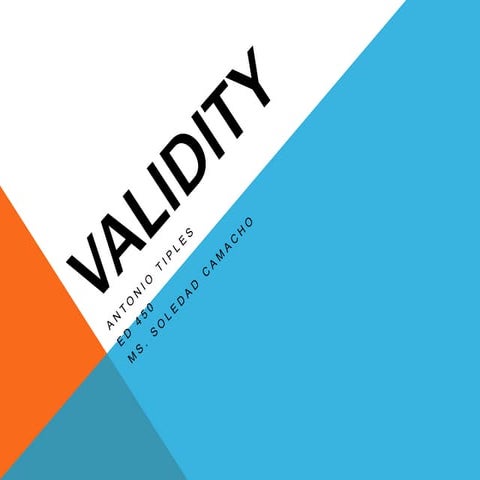 Chapter 6: Validity