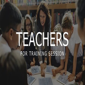 Teacher for training session