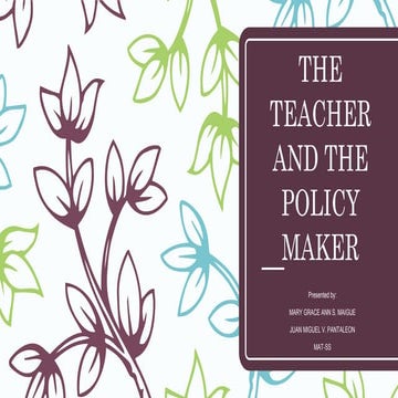 Teacher and-policy-maker