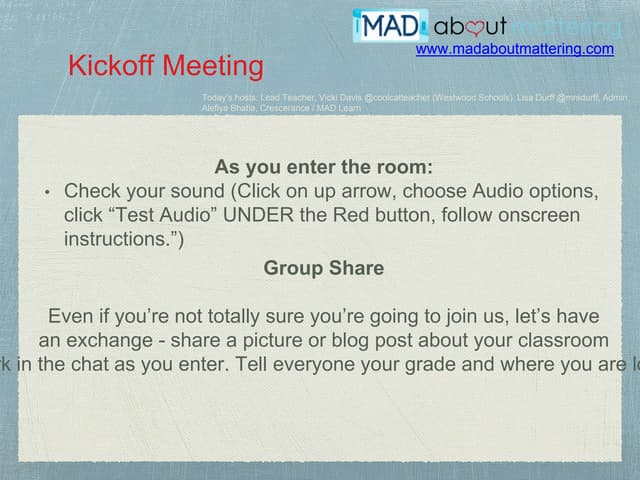 Teacher kickoff-meeting