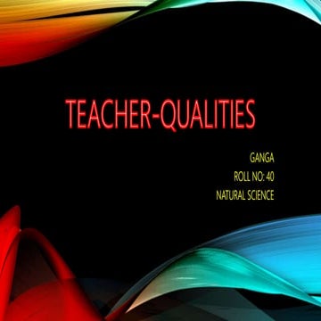 Teacher qualities ppt