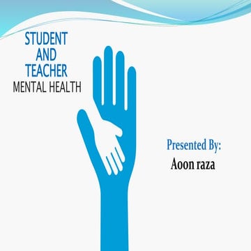 Teacher and student mental health