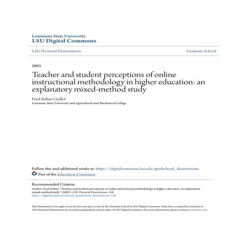 Teacher and student perceptions of online | PDF