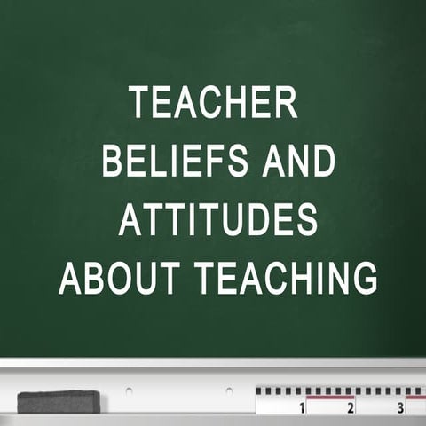 Teacher attitudes and beliefs about teaching