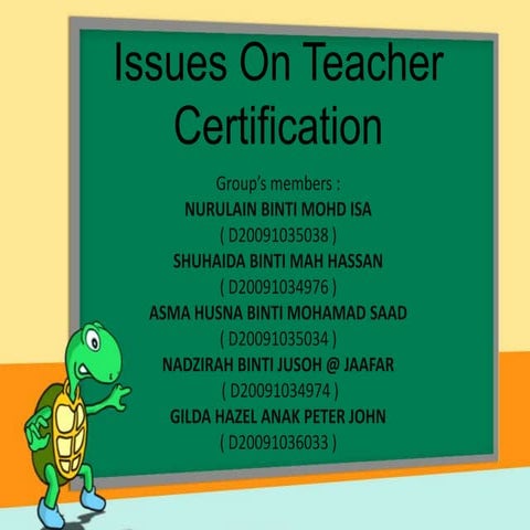 Teacher certification