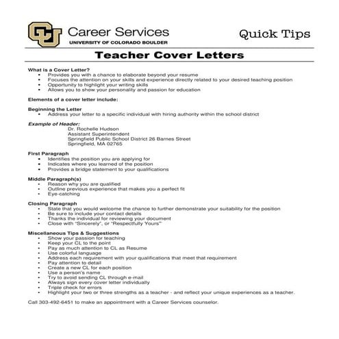 Teacher cover letters revised 2014