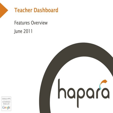 Teacher Dashboard for Google Apps overview june 2011