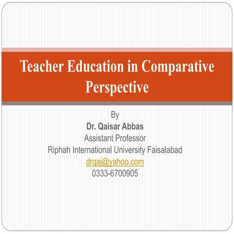 Teacher education