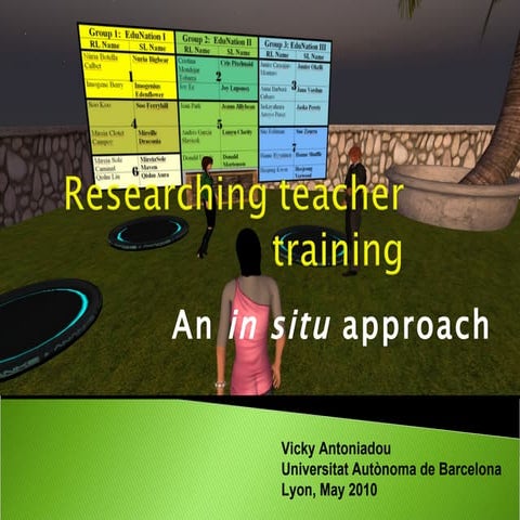 EUROCALL Teacher Education SIG Workshop 2010 Presentation Vicky Antoniadou
