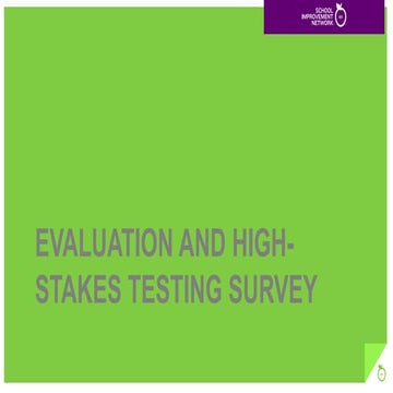 Teacher Evaluation and High-stakes Testing